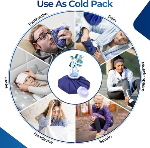 Ohuhu 3 Pack Ice Pack and Ice Bag for Injuries Hot Cold Therapy 6"/9"/11"