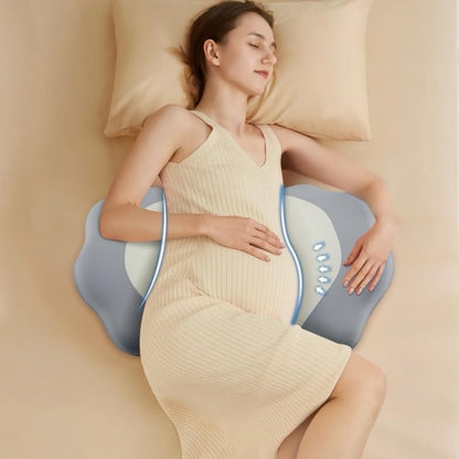 DONAMA Memory Foam Pregnancy Pillow for Sleeping, Cooling Maternity Pillow - color: White and Grey