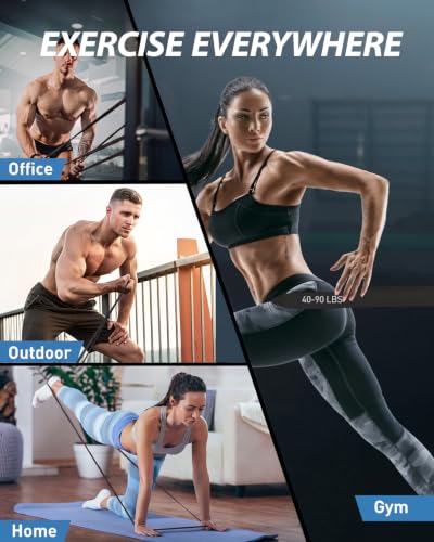 Dapofajo Resistance Bands for Working Out: 5-Level Anti-Snap Silicone Bands - color: Multiblack