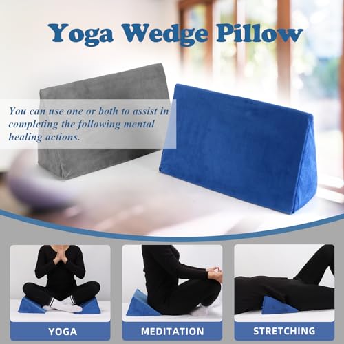 Small Wedge Pillow, Wedge Pillow for Bed Sores, Positioning Pillow - color: 1 Unit, Blue