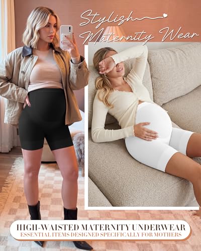 3 Pack Maternity Shapewear Shorts - color: Nude, White, Black, size: XX-Large