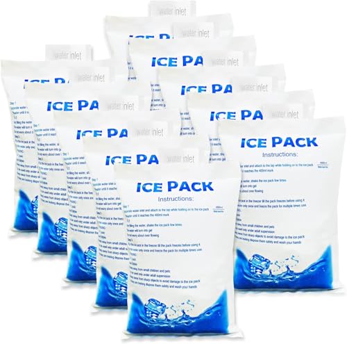 12Pcs Reusable Ice Packs for Cooling Safety Vest Cold Packs Freezer Packs