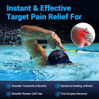 Comfytemp Shoulder Ice Pack Wrap Rotator Cuff Cold Therapy (Large/X-Large) - color: Black