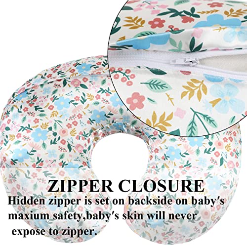 Tcmyyund Satin Nursing Pillow Cover Set 2 Pack Ultra Soft Silk Feeling - color: Floral & Floral