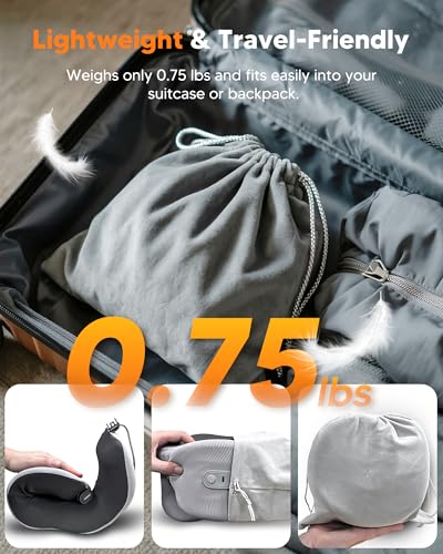 arboleaf Heated Neck Pillow for Travel, USB-C Rechargeable, Car & Office
