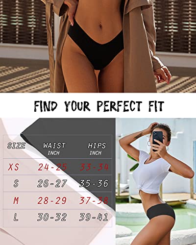Women’s Seamless Underwear No Show Cheeky Hipster Bikini Panties 9 pack - color: Option E, size: Medium
