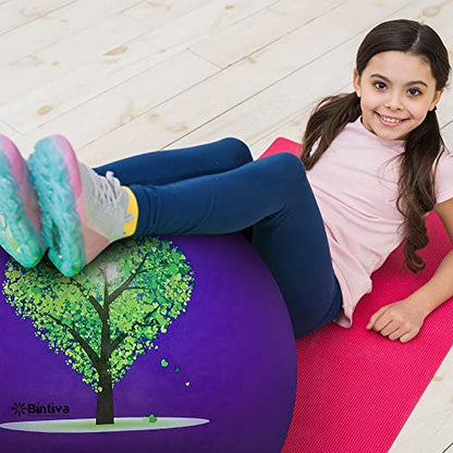 bintiva Exercise Ball - color: Stabilizing Sand - Purple, size: M (58-65cm)