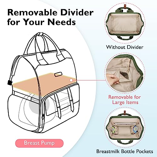 mommore Breast Pump Bag for Spectra S1/S2 & Medela with Insulated Cooler - color: Green