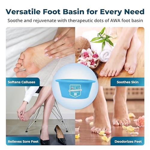Extra Large Foot Soaking Tub, Sturdy Foot Bath Basin, Pedicure Bowl - Blue - color: Blue Foot Basin