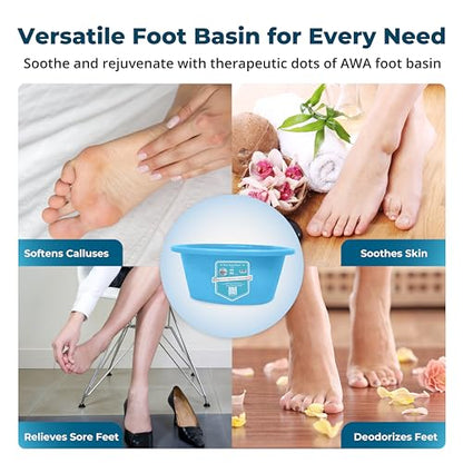 Extra Large Foot Soaking Tub, Sturdy Foot Bath Basin, Pedicure Bowl - Blue - color: Blue Foot Basin