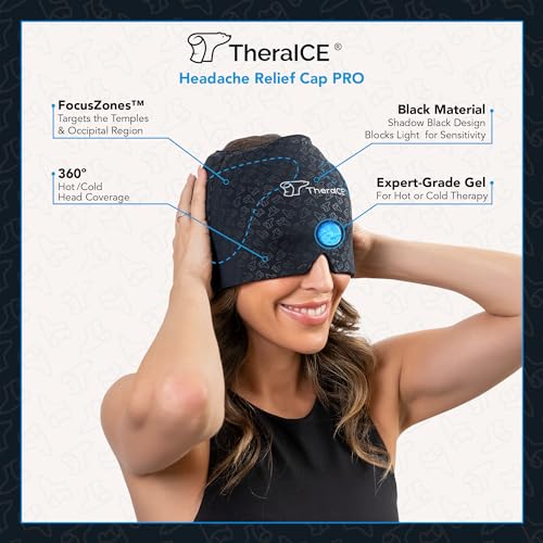 TheraICE Headache & Migraine Relief Hat PRO & TheraICE PROpack Ice Pack
