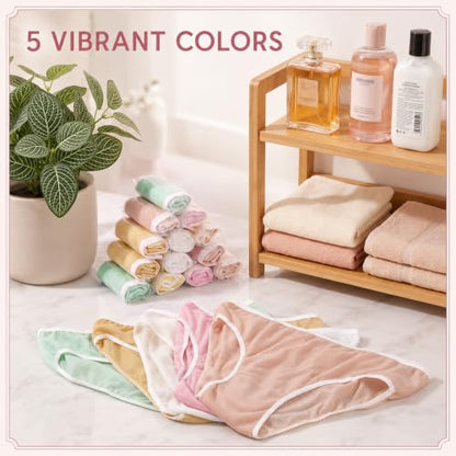 50 Pcs Women Disposable Underwear Bulk Polyester Cotton Lady Briefs Panties