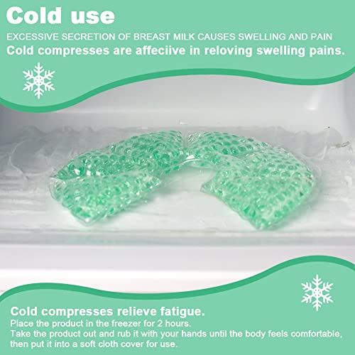 Hot Cold Gel Bead Breast Therapy Pack, Breast Ice Packs for Breastfeeding - color: #8 Blue