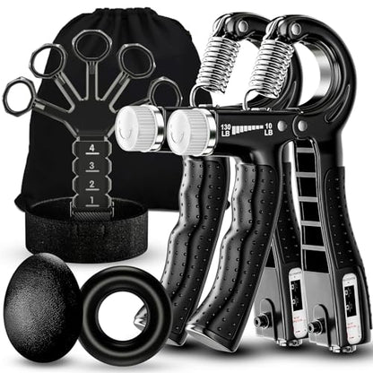 ACOTANT Grip Strength Trainer(5 Pack) with Finger Exerciser