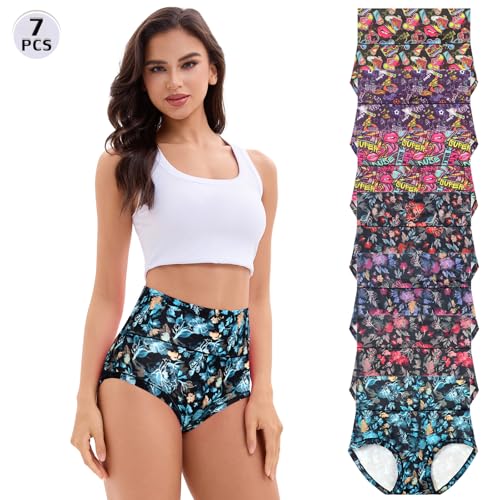 Womens Cotton Underwear Briefs Multipack - color: Brief 06 - 7 Pack - Assorted Colors, size: Small