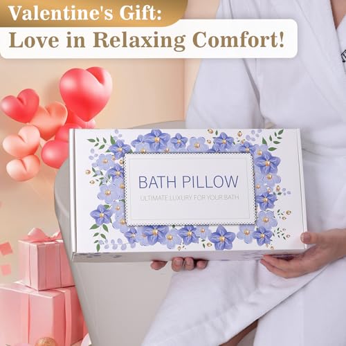 Bathtub Pillow, Luxury Bath Pillow for Tub Head Neck and Back Support, Gray - color: Gray