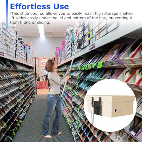 Upgraded Adjustable Shoe Box Retriever Pole