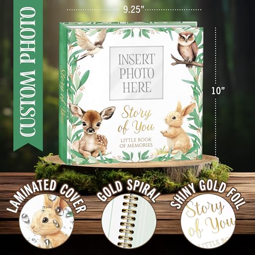 Baby Memory Book Keepsake, Deluxe Edition, First 5 Years, Includes Gold Pen