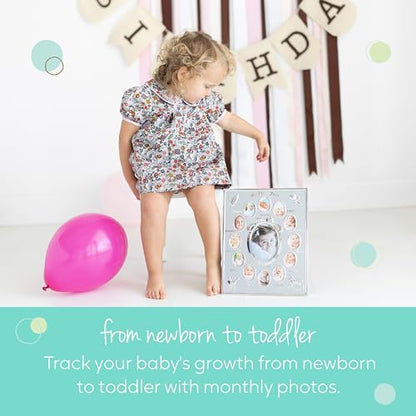 My First Year Baby Milestone Photo Frame - size: One Size, style: Silver Frame