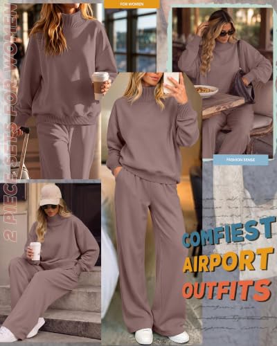 Neer Women's 2 Piece Set Sweatsuits Lounge Outfits Set - color: Coffee, size: X-Large