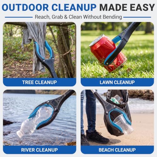 Grabber Reacher Tool - 32” Extra Long Foldable Gripper and Reaching Tool - color: 8-pack