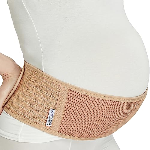 NeoTech Care Adjustable Maternity Belt - Light and Breathable Pregnancy Belly Support Band for Pregnant Women (Beige, Regular Size) - color: Beige, size: Regular Size