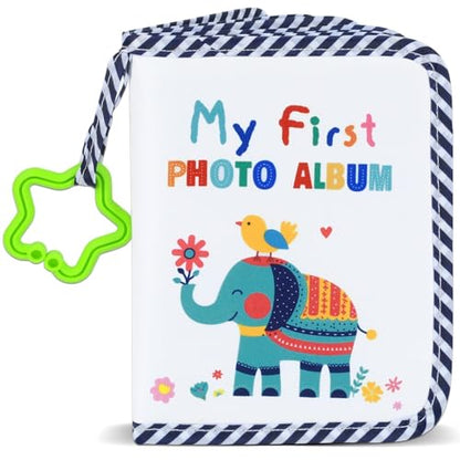 ZOIIWA Baby's My First Family Album Soft Photo Cloth Book (Elephant) - style: Elephant
