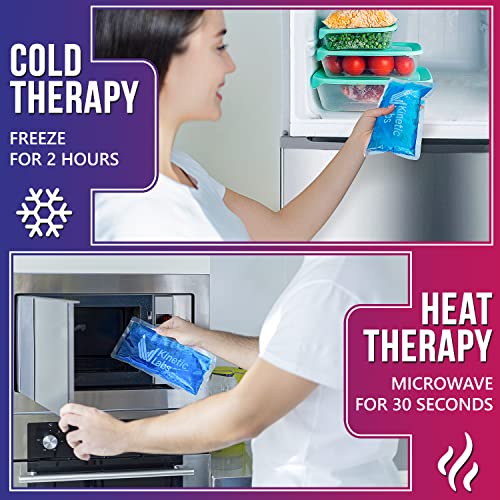 Ice Packs for Injuries Reusable (2 Pack) – Flexible Gel Ice Pack for Knee, Shoulder, Back – Soft Hot & Cold Therapy – Kinetic Labs