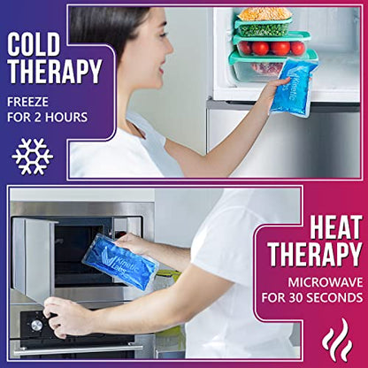 Ice Packs for Injuries Reusable (2 Pack) – Flexible Gel Ice Pack for Knee, Shoulder, Back – Soft Hot & Cold Therapy – Kinetic Labs