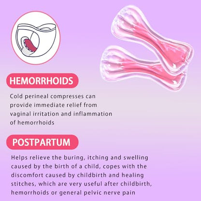 Perineal Cooling Pad, Postpartum Cold Packs Gel Bead Ice Pack Cold Therapy for Women After Pregnancy and Delivery（Pink - color: Pink