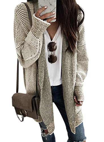 Sidefeel Cardigan Sweaters for Women 2026 Fall Outfits - color: Apricot, size: Medium