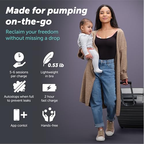 Elvie - Double, Wearable Breast Pump w/App - The Smallest & Quietest - Portable - Hands Free & Discreet - Automated with Four Personalized Settings