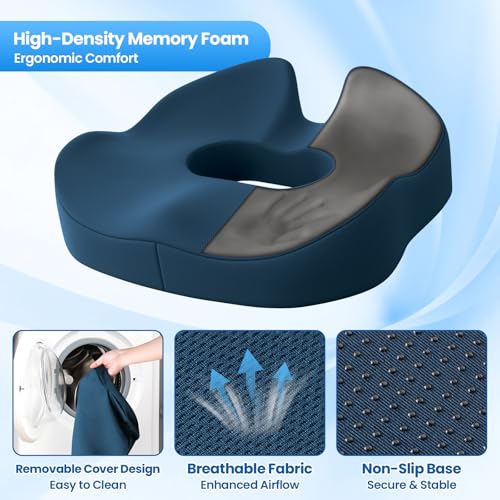 SweetSlubr X-Large Donut Pillow Seat Cushion, Lifting Cushions (Blue) - color: Blue, size: X-Large
