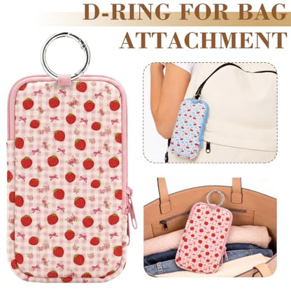 2PCS Tampon Holder Zipper Pouches Portable Period Bags (Fruit) - color: Fruit