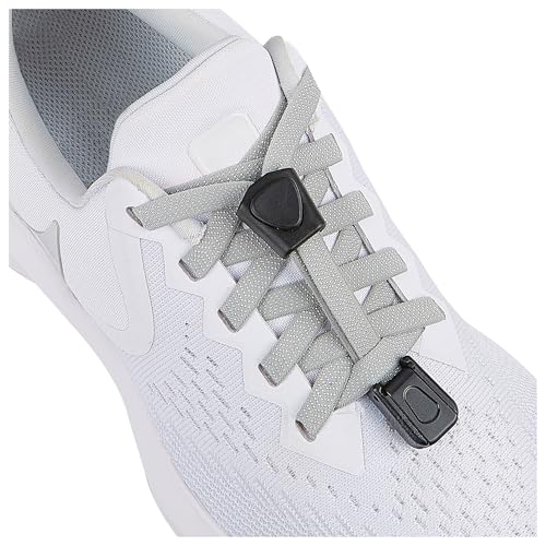 anan520 Tieless Elastic Shoe Laces - No Tie Shoelaces System with Elastic Laces - color: 1grey