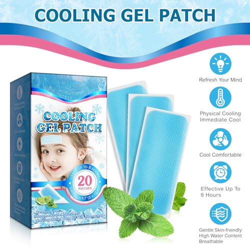 40 Pack Cooling Patches for Migraine & Headache, Outdoor Sports Heat Relief - size: 40pcs