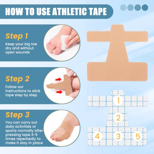 Kinesiology Tape for Toe Support, 20 Pcs Pre-Shaped Athletic Foot Tape - color: Beige