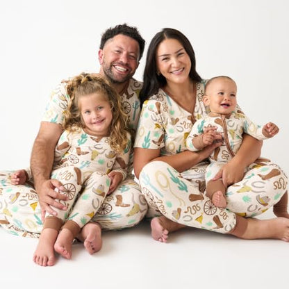 Little Sleepies Womens Pajamas, Short Sleeve, Soft Viscose from Bamboo PJs - color: Ready to Rodeo (Caramel), size: Small