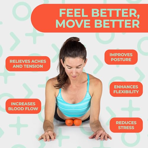 Deep Recovery Sport Yoga Deep Tissue Massage Ball Set, Extra Firm – Lacrosse Ball Size (2.75in) Myofascial Release Balls for Feet, Back, Neck, Legs, & Arms – Trigger Point & Mobility Therapy (2-Pack) - style: Extra Firm