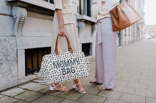 Childhome The Original Mommy Baby Travel Bag, Large Baby Diaper Bag, Hospital Bag, Tote Bag, Pregnancy Must Haves (Canvas Leopard) - style: Mommycanvasleo