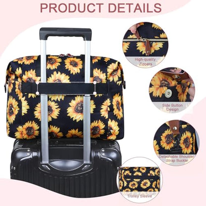 Pritent Diaper Bag Tote Waterproof Maternity Baby Bags with Pacifier Case - color: Sunflower, size: Medium