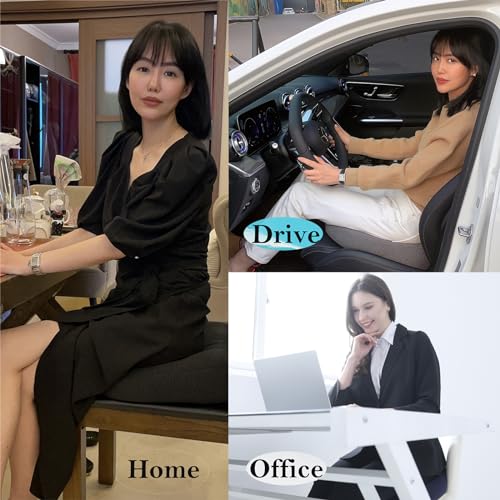 WSGJHB Car Booster Seat Cushion Posture Cushion for Long Sitting - color: Black Regular