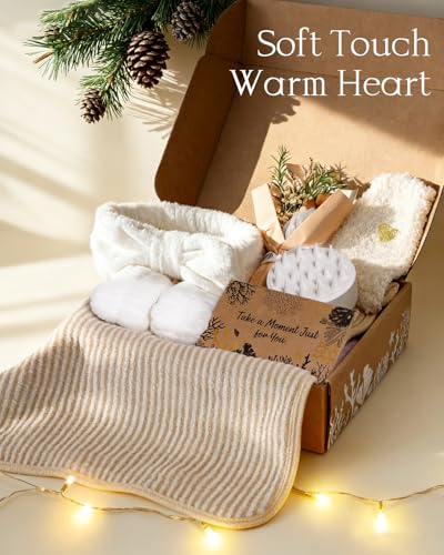 11pcs Natural Pampering Spa Gift Baskets for Women, Coconut - color: Coconut
