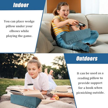 Small Wedge Pillow, Wedge Pillow for Bed Sores, Positioning Wedge - color: 1 Unit, Light Blue