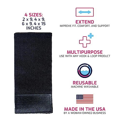 Extender Strap - 4 x 9 Inches - Made in USA - Elastic Hook & Loop Extension - size: 4x9 Inch (Pack of 1)