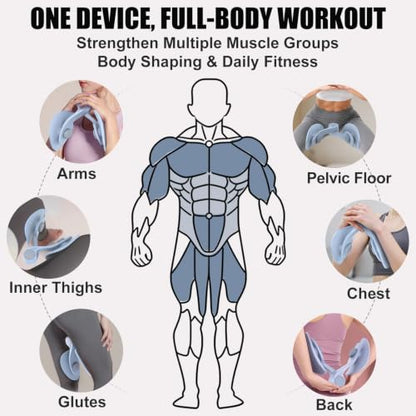 Pelvic Floor Exercise Devices 35lb Resistance Kegel Thigh Trainer with Band - color: Blue
