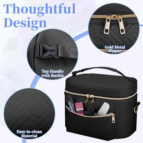 GDNasist Wearable Breast Pump Bag, Pumping Bag with Mat & Shoulder Strap - color: Black