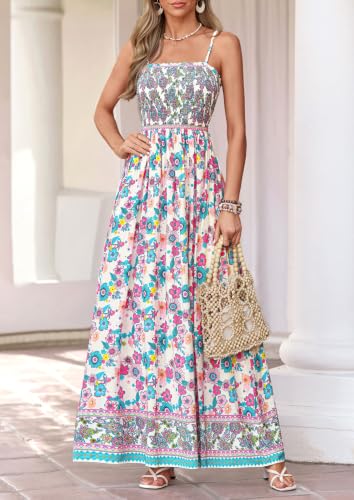 PRETTYGARDEN Summer Dresses for Women 2026 Beach Sun Dress - color: Pink, size: Medium