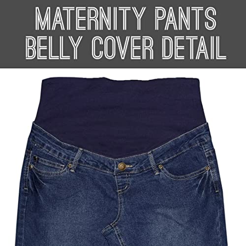 Hybrid & Company Women's Comfy Maternity Shorts - color: Bermuda-darkwash, size: Small