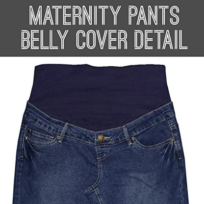 Hybrid & Company Women's Comfy Maternity Shorts - color: Bermuda-darkwash, size: 2X